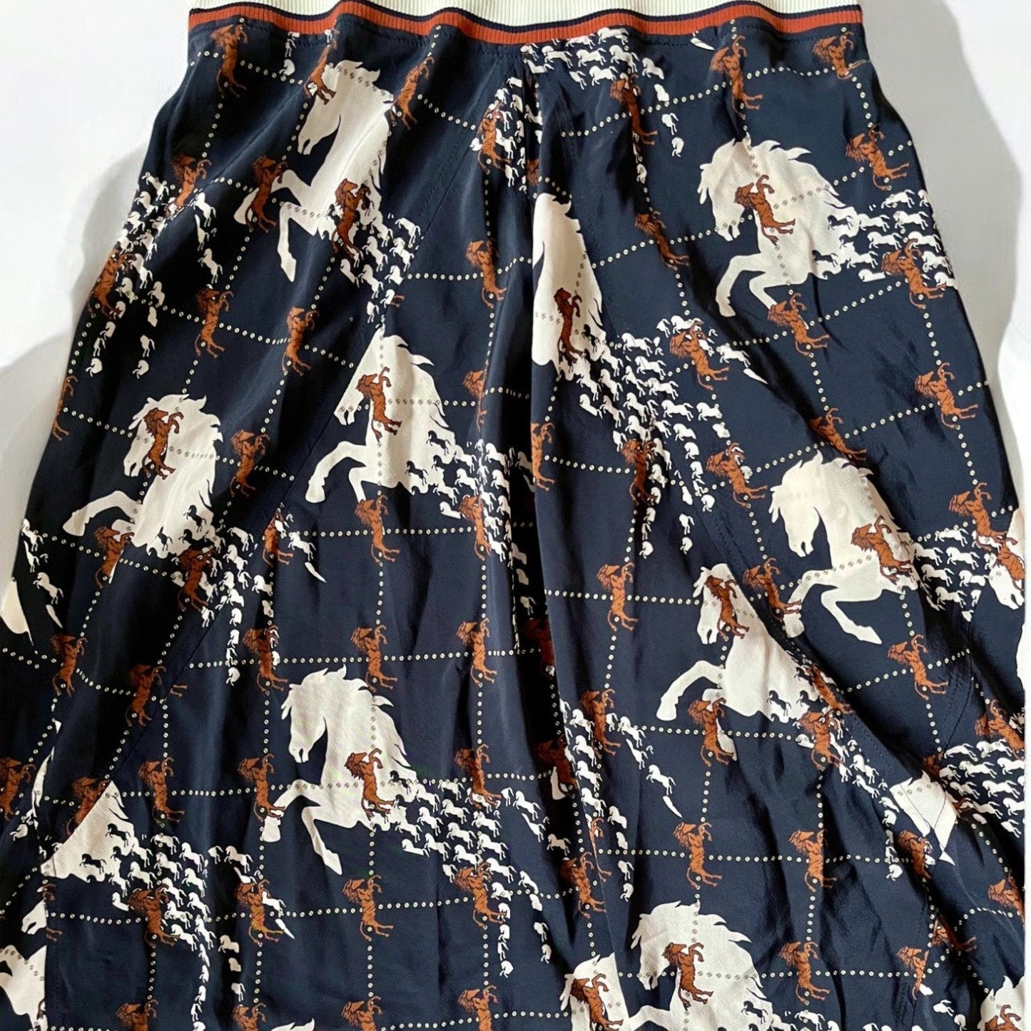 CHLOÉ - ROBE MIDI IMPRIMÉ ÉQUESTRE
