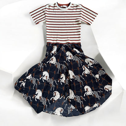 CHLOÉ - ROBE MIDI IMPRIMÉ ÉQUESTRE