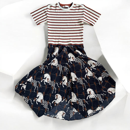 CHLOÉ - ROBE MIDI IMPRIMÉ ÉQUESTRE