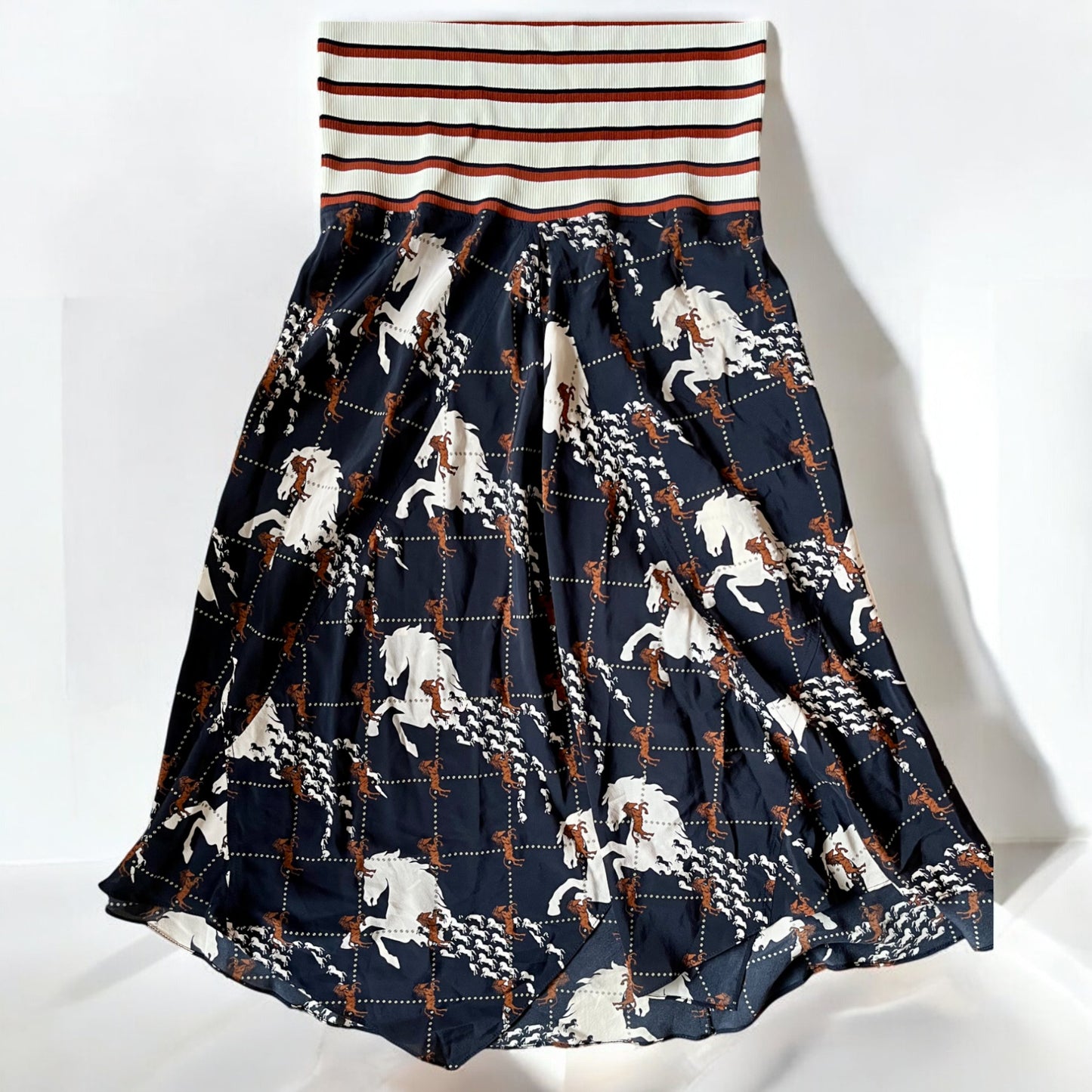 CHLOÉ - ROBE MIDI IMPRIMÉ ÉQUESTRE