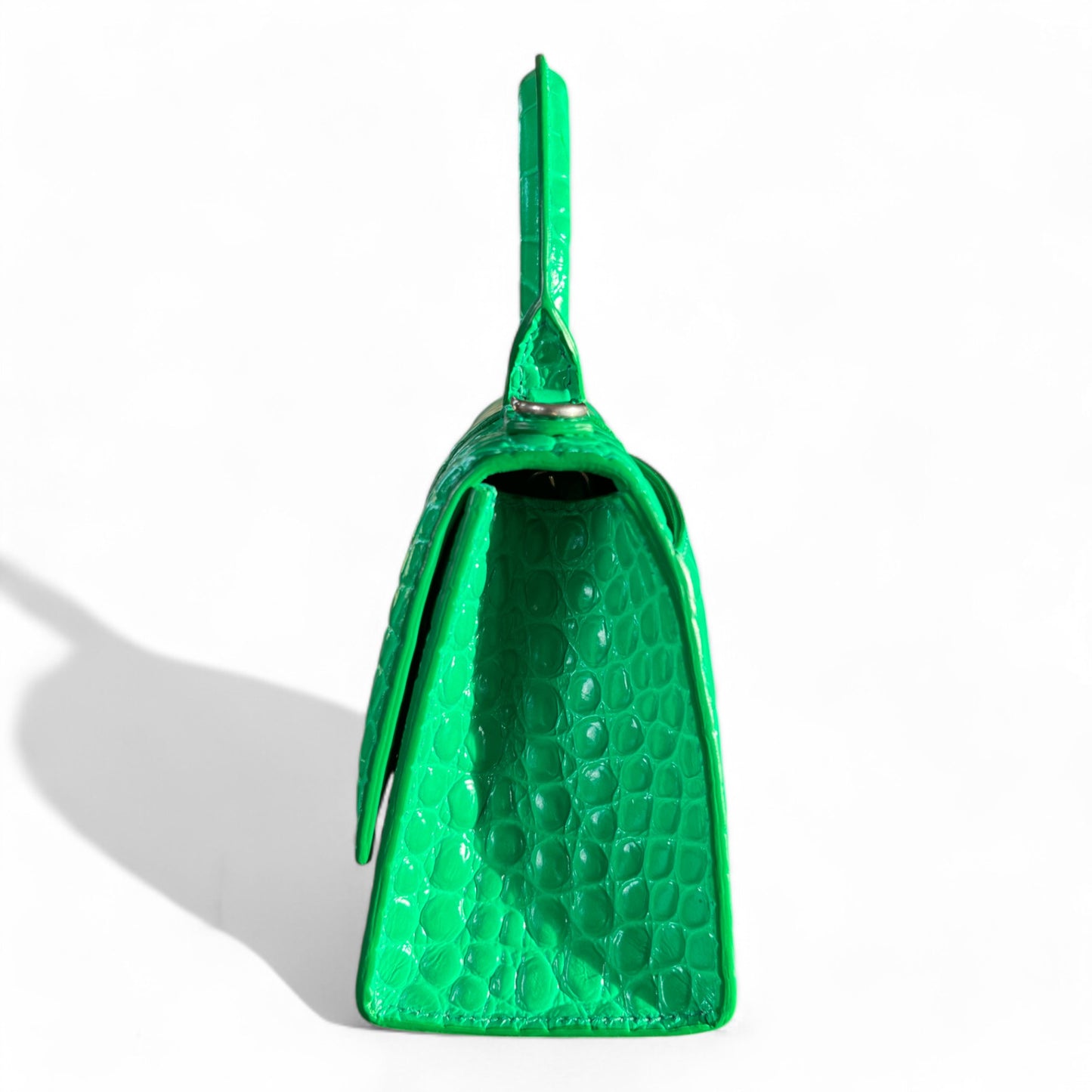 BALENCIAGA - HOURGLASS XS VERT CROCO