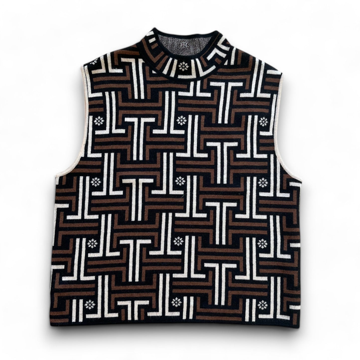 LANVIN - PULL SANS MANCHES JACQUARD