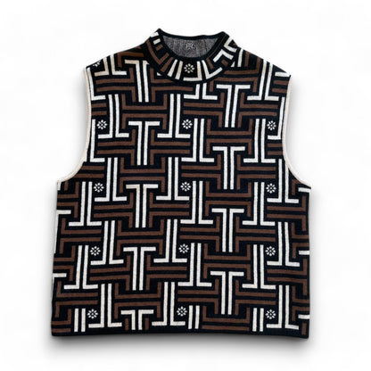 LANVIN - PULL SANS MANCHES JACQUARD