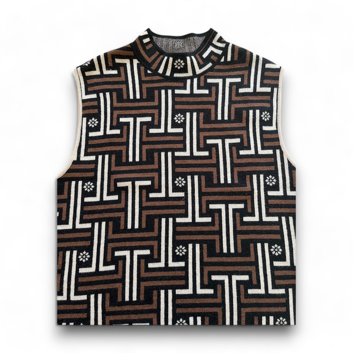 LANVIN - PULL SANS MANCHES JACQUARD