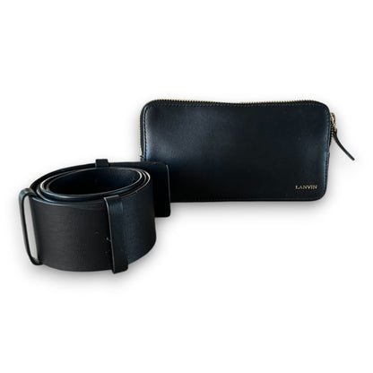 LANVIN - CEINTURE BANANE NOIRE