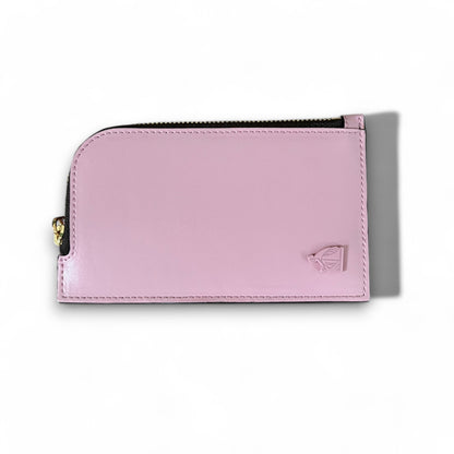 LANVIN - PORTE-CARTES ZIPPÉ ROSE