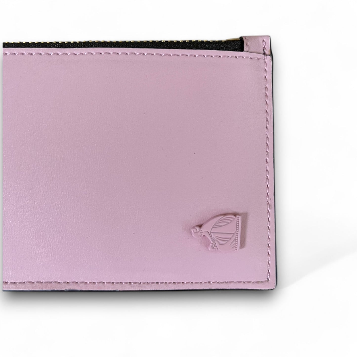LANVIN - PORTE-CARTES ZIPPÉ ROSE
